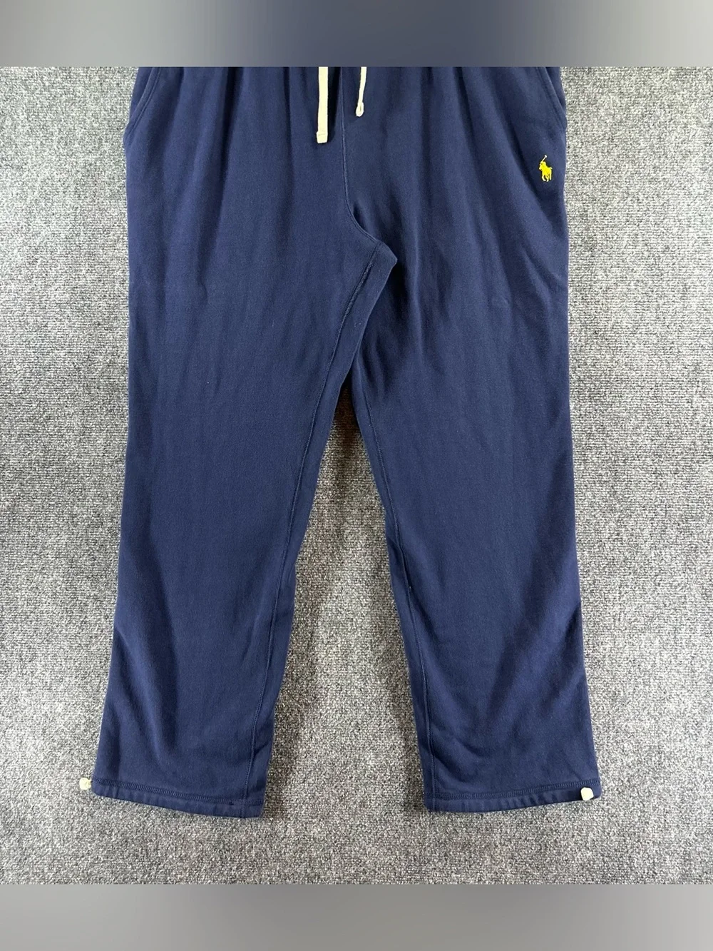 Polo Ralph Lauren Sweatpants Mens 2XL Navy Drawstring Gold Pony Logo Straight